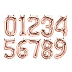 Globo Nro. mediano rose gold 36cm